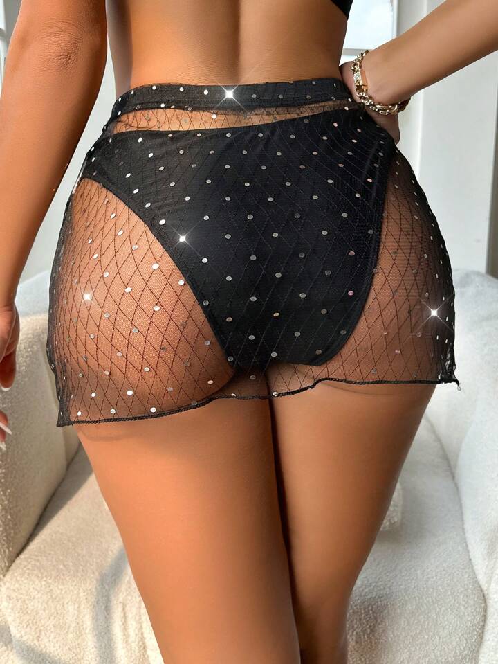 Hollow Out Sparkly Cover Up