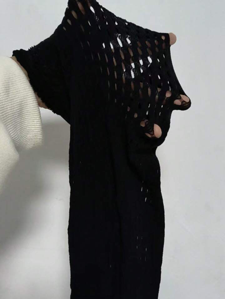 Hollow Out Fishnet Cover Up