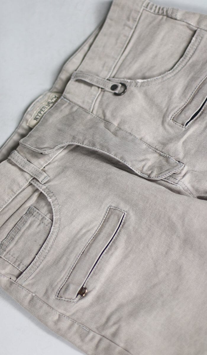 Gray Biker Jeans
