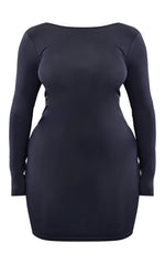 Load image into Gallery viewer, Shape Black Extreme Scoop Back Bodycon Dress
