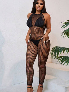 Sexy Hollow Out Cover Up Bodystocking, Simple Style