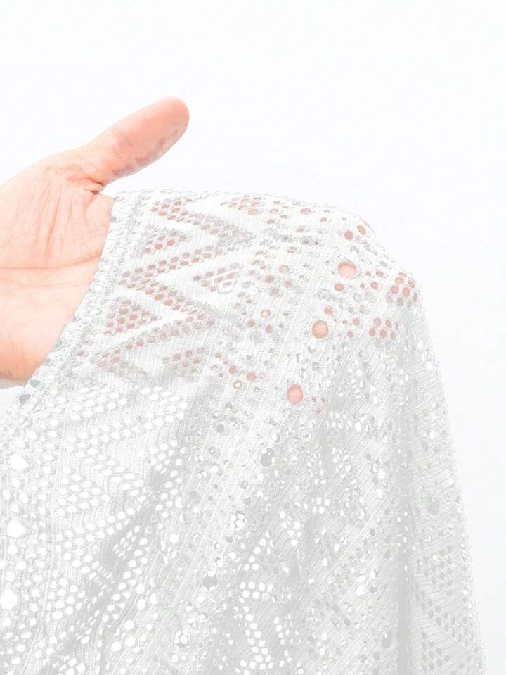 Solid Color Hollow Out Cover Up Shorts Wedding