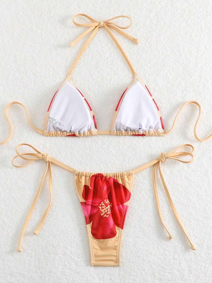 Floral Printed Two-Piece Bikini Set