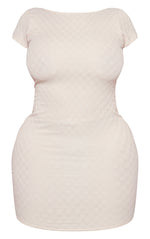 Load image into Gallery viewer, Shape Stone Textured Jersey Open Back Mini Dress
