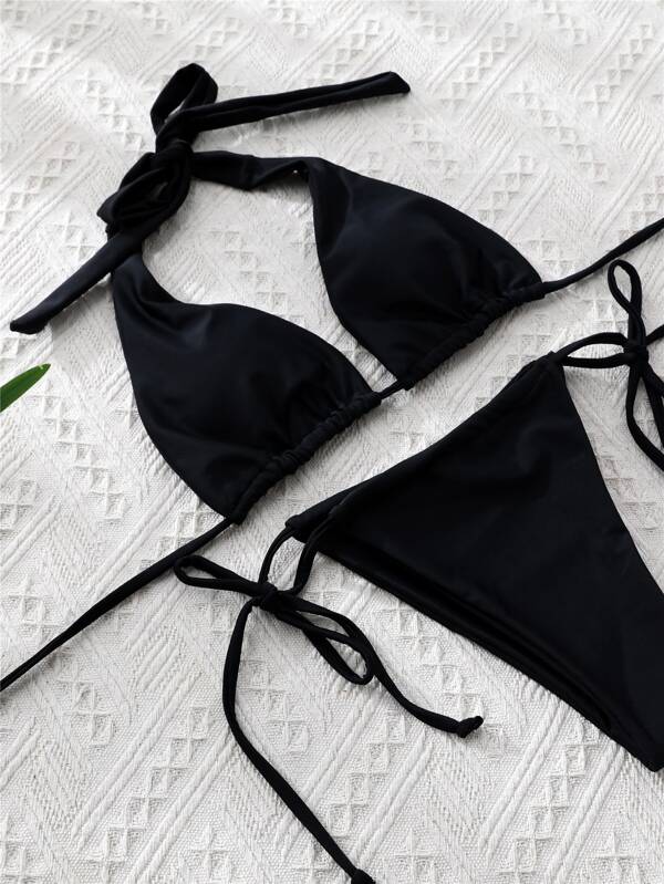 Micro Triangle Tie Side Bikini Swimsuit