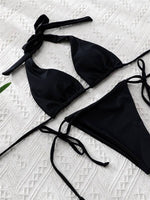 Load image into Gallery viewer, Micro Triangle Tie Side Bikini Swimsuit
