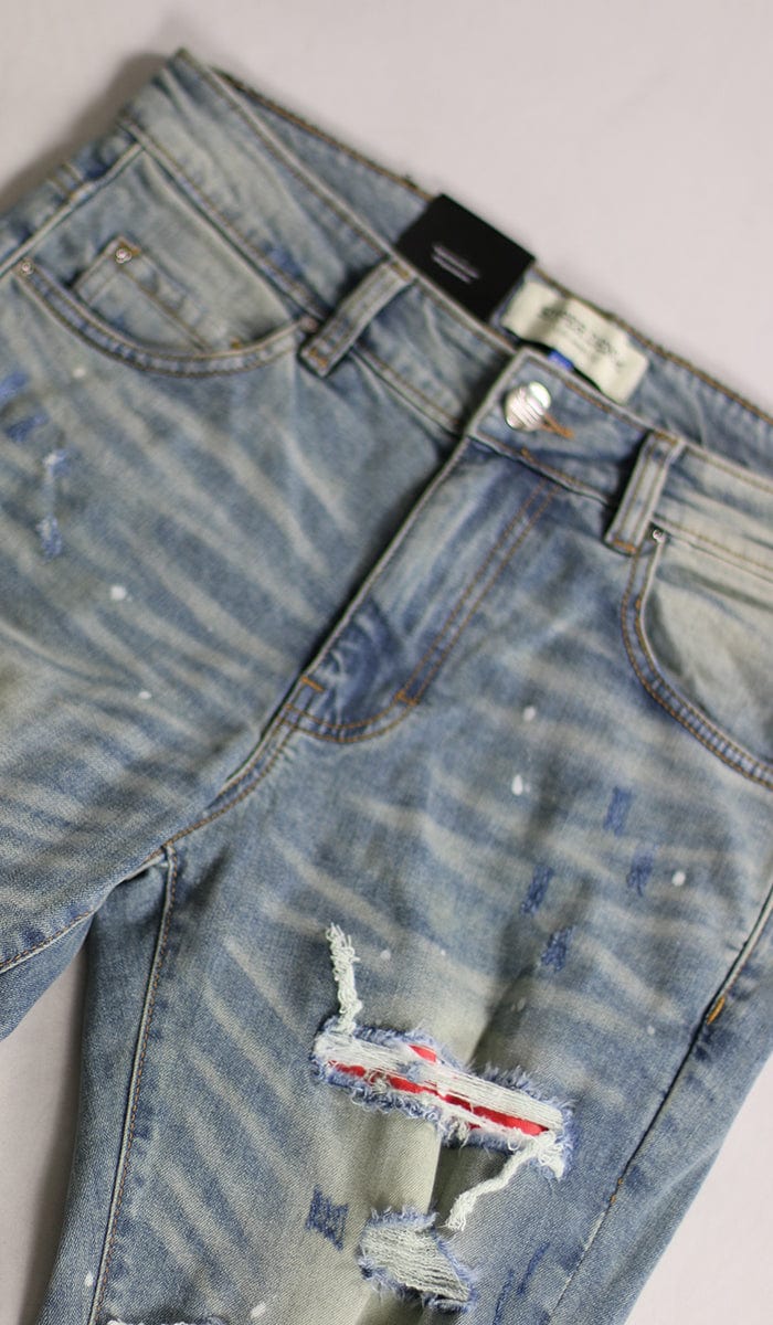 Indigo Patch Jeans