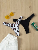 Load image into Gallery viewer, 2pack Leopard Print High Cut Bikini Bottom Set
