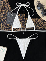 Load image into Gallery viewer, Cut Out Halter Triangle Bikini Swimsuit
