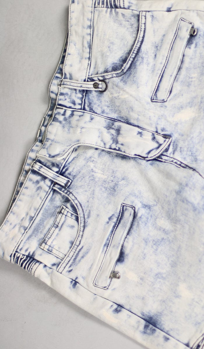 Bleach Blue Biker Jeans