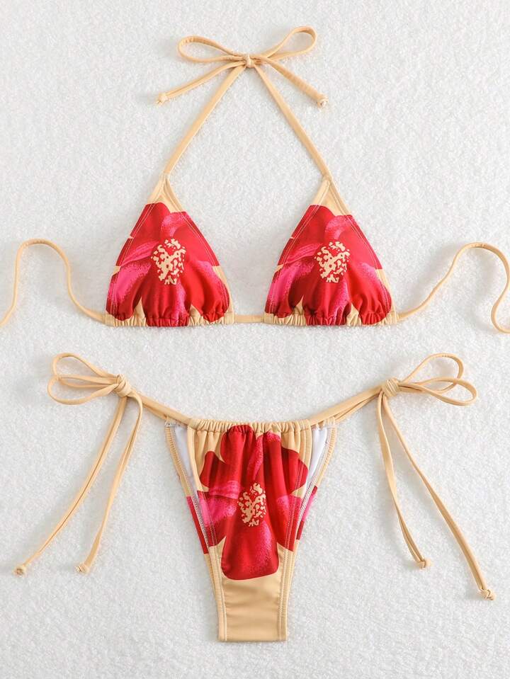 Floral Printed Two-Piece Bikini Set