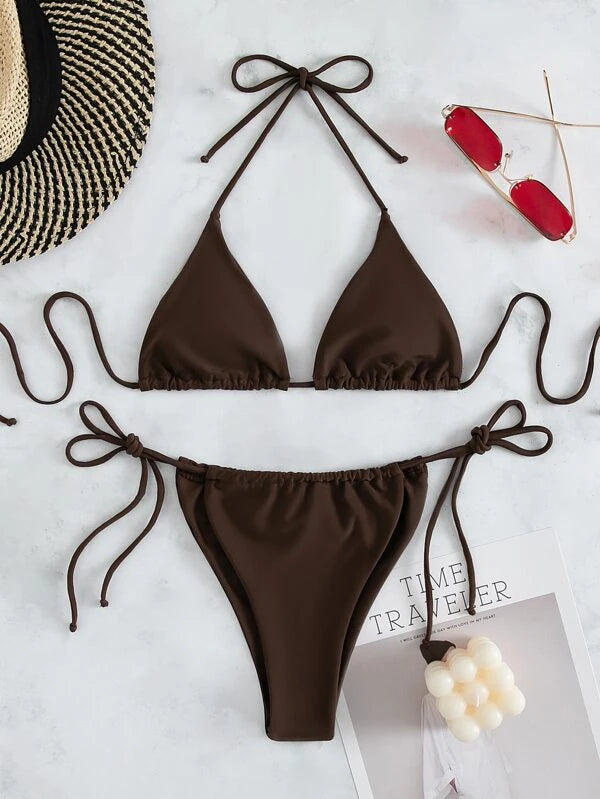 Triangle Thong Bikini Swimsuit