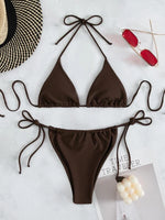 Load image into Gallery viewer, Triangle Thong Bikini Swimsuit
