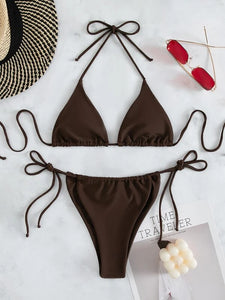 Triangle Thong Bikini Swimsuit