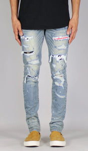 Indigo Patch Jeans