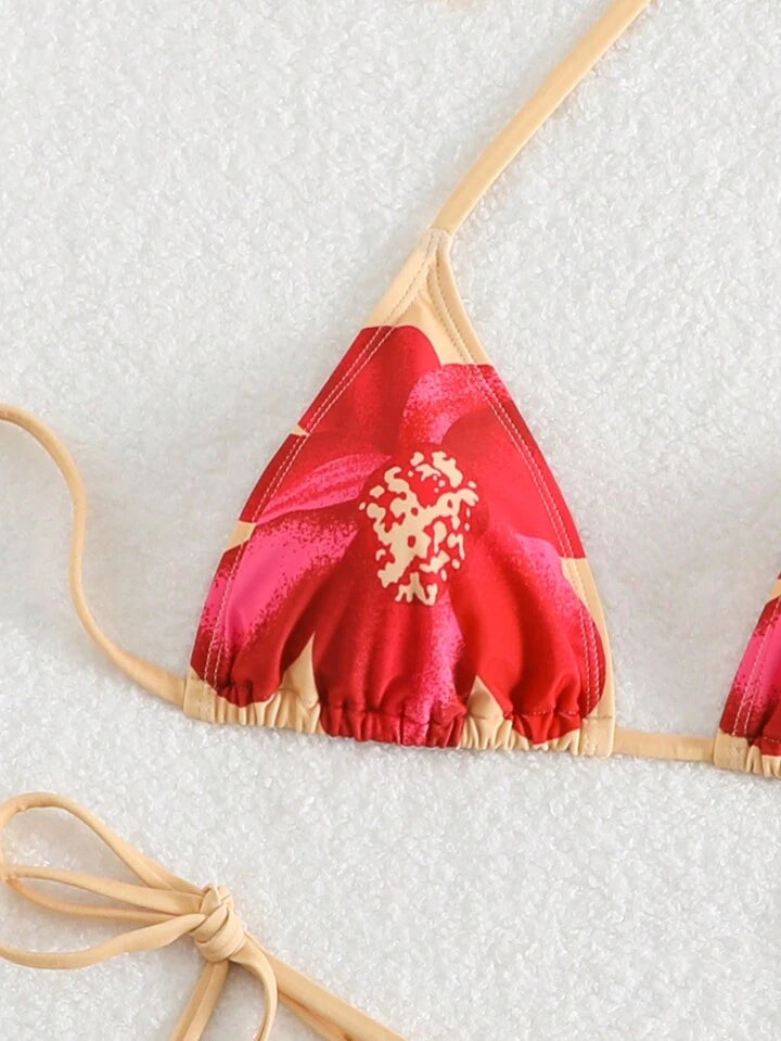 Floral Printed Two-Piece Bikini Set