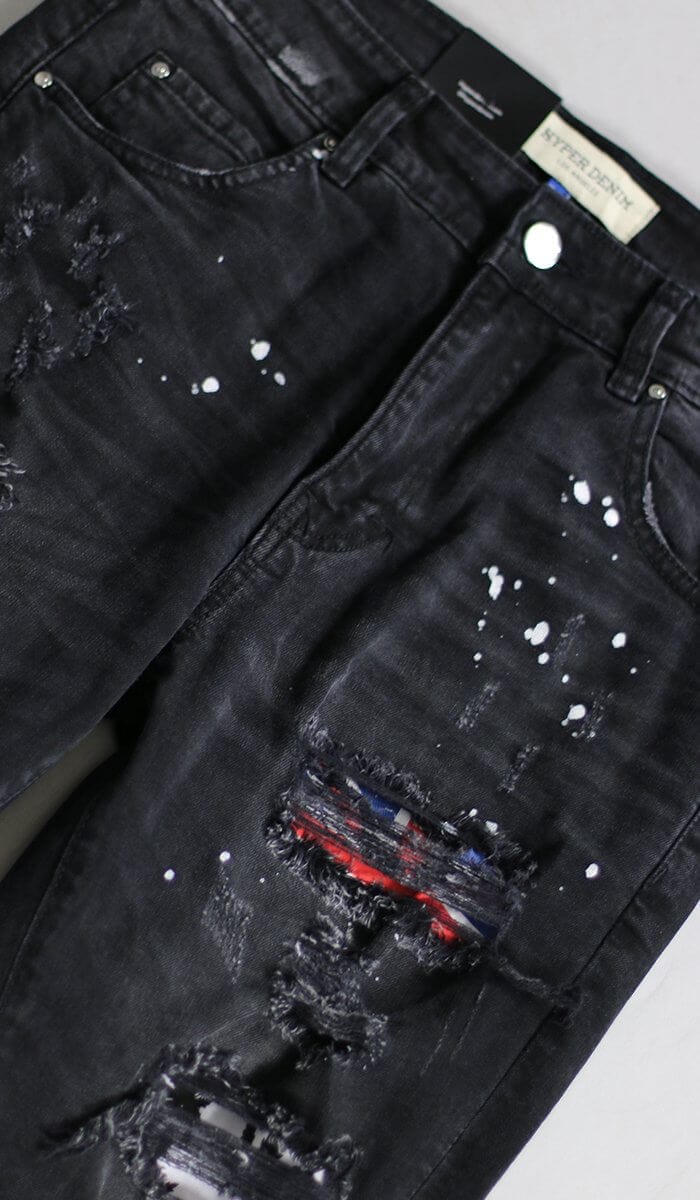 Black Patch Jeans