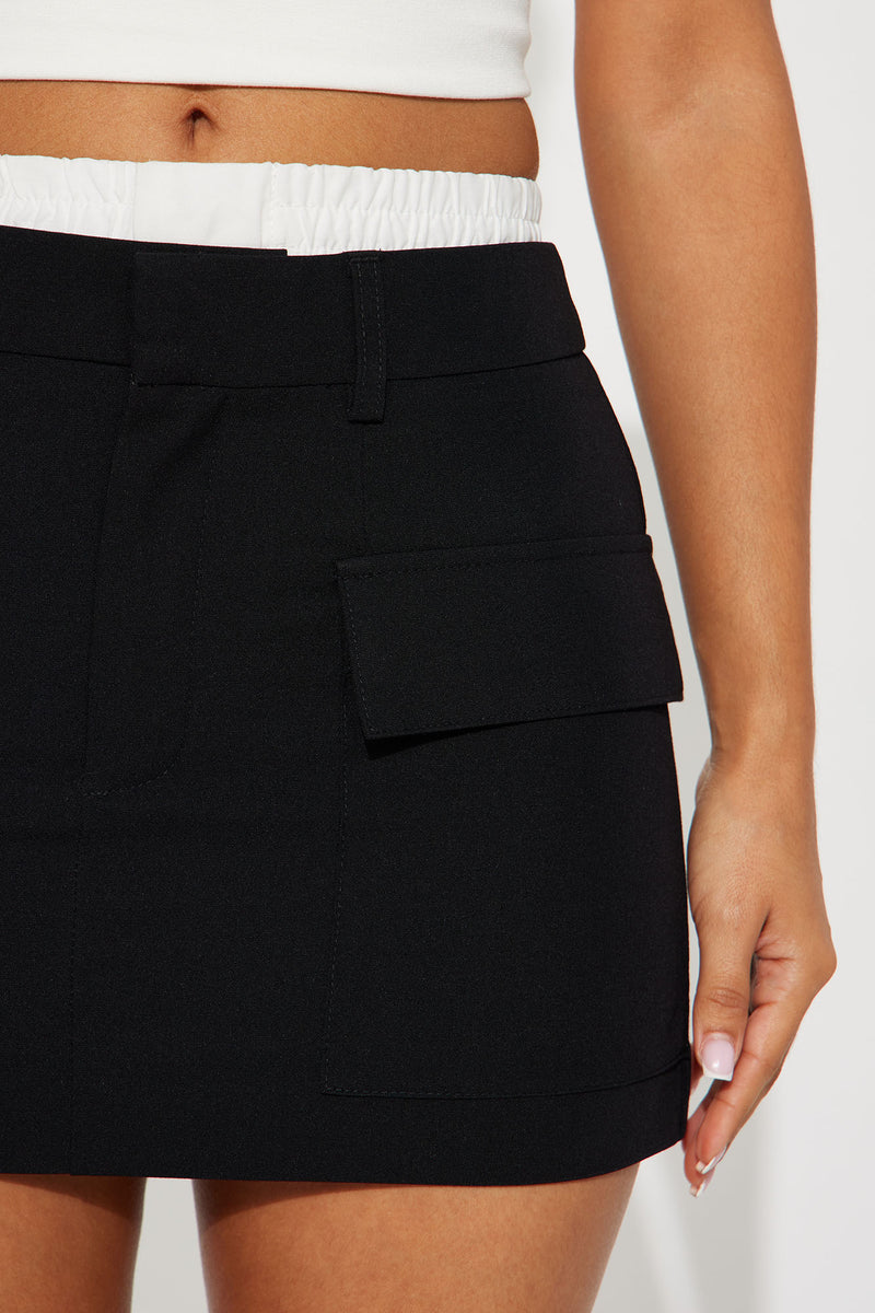 Nicole Double Waistband Mini Skirt