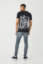 Load image into Gallery viewer, Skinny Stretch Rip &amp; Repair Paint Splatter Jeans
