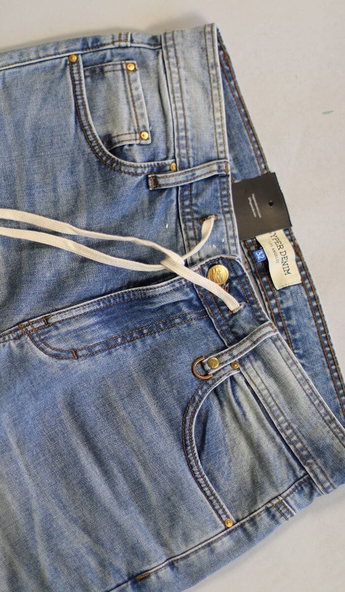 Flame Blue Zipper Jeans