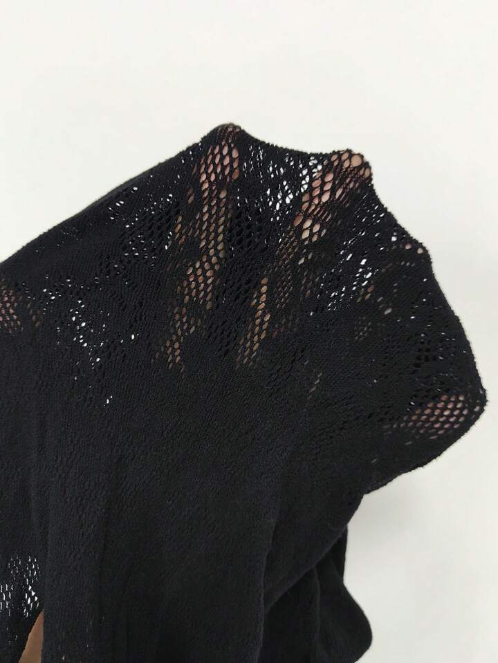 Sleeveless Hollow See-Through Backless Sexy Romper With Shorts