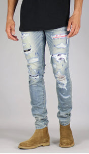 Indigo Patch Jeans