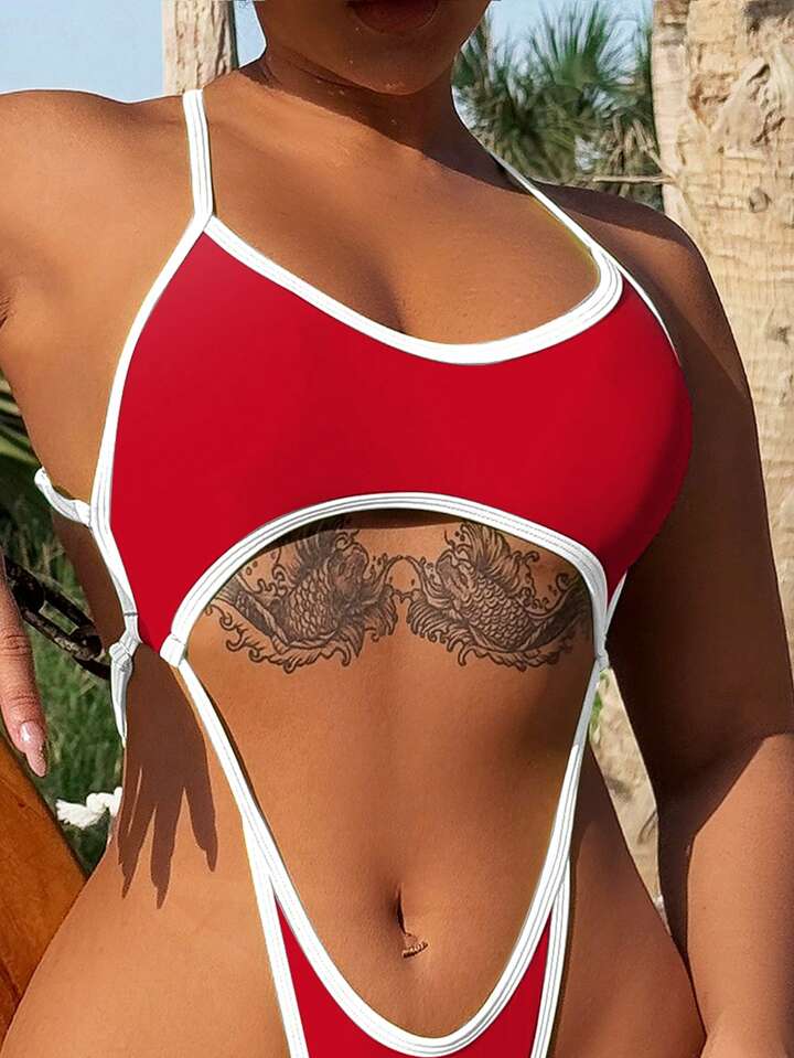 Backless Cutout One-Piece Swimsuit