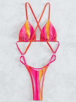 Load image into Gallery viewer, Random Ombre Cut Out Crisscross Back One Piece Swimsuit
