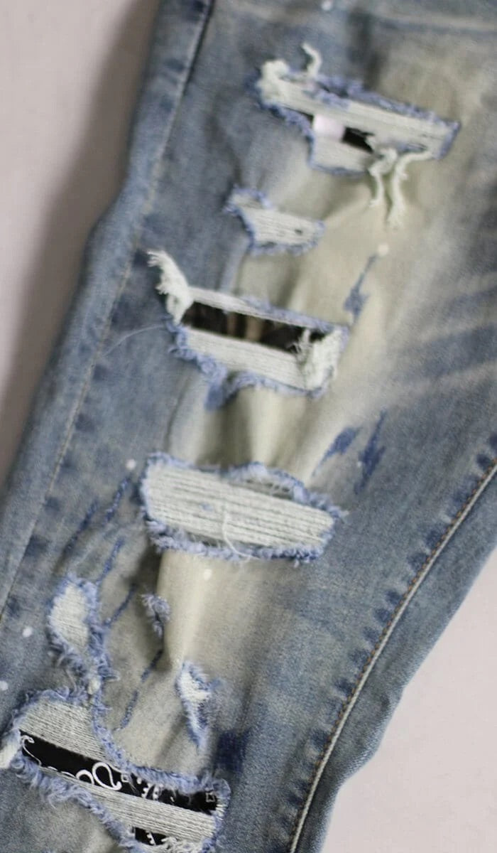 Indigo Patch Jeans