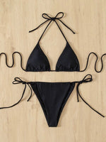 Load image into Gallery viewer, Triangle Thong Bikini Swimsuit
