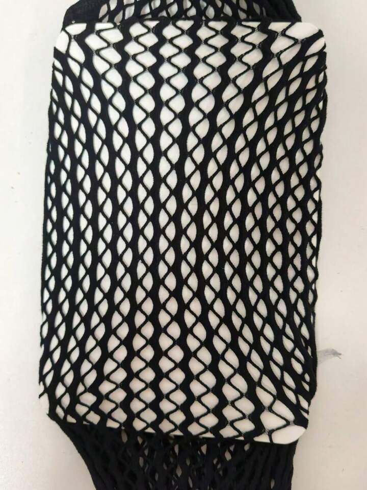 Solid Color Hollow See-Through Cover-Up Dress