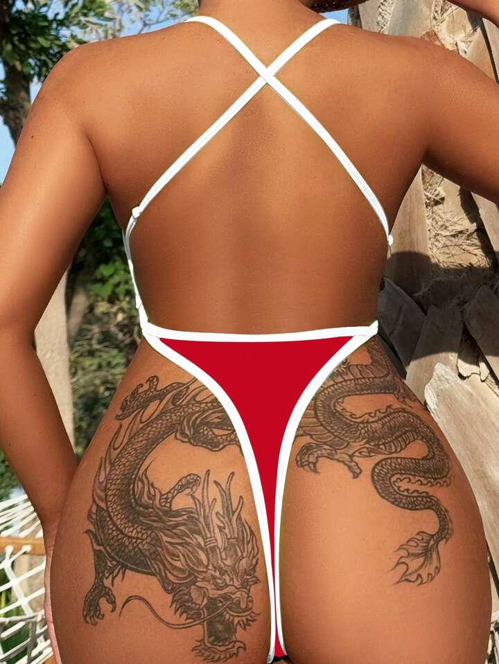 Backless Cutout One-Piece Swimsuit