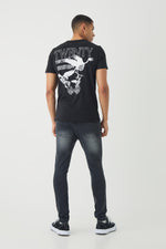 Load image into Gallery viewer, Skinny Stretch Ripped Paint Splatter Jeans
