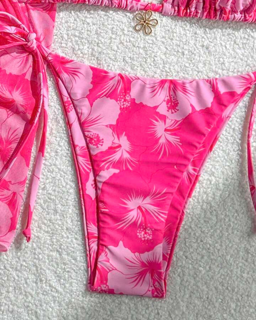 Random Print Halter Neck Beach Dress