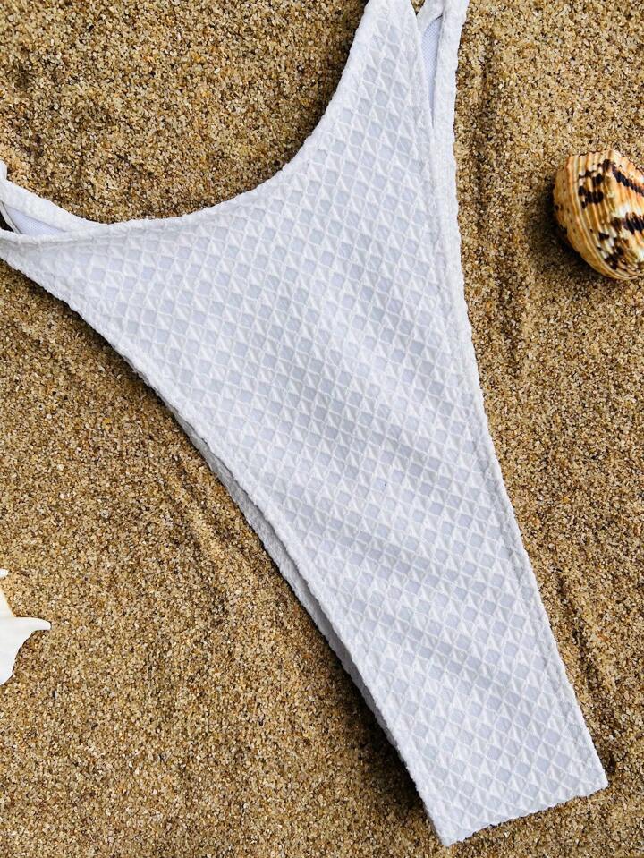 Cut Out Criss Cross Backless Tie Side One Piece Swimsuit