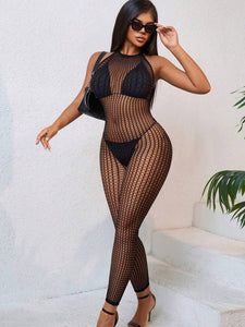 Sexy Hollow Out Cover Up Bodystocking, Simple Style