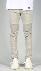 Gray Biker Jeans