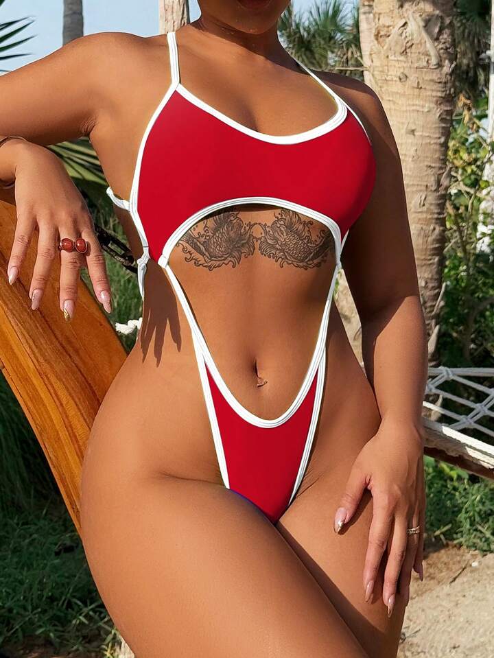 Backless Cutout One-Piece Swimsuit