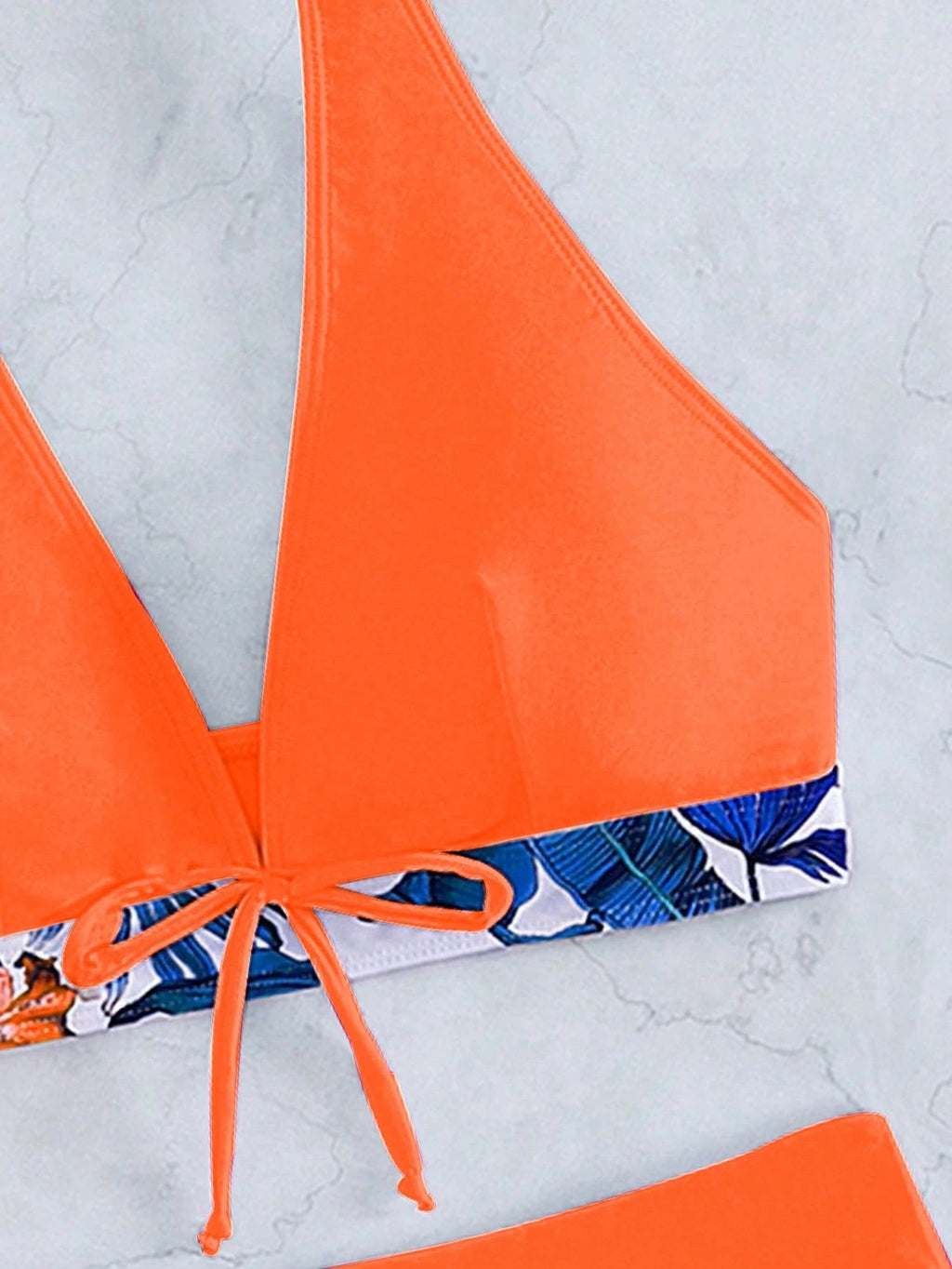 Tropical Print Halter Bikini