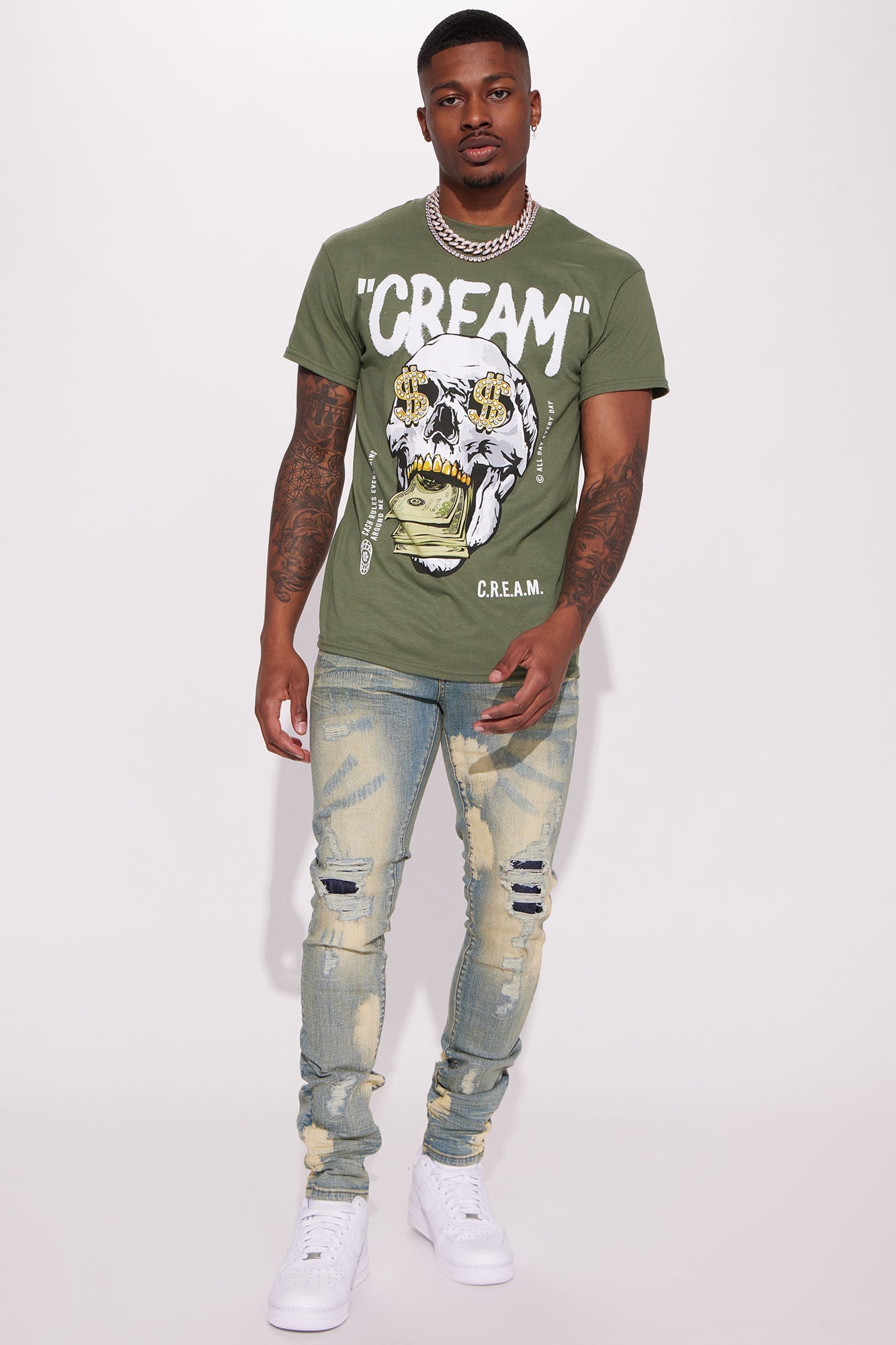 Cream All Day Short Sleeve Tee