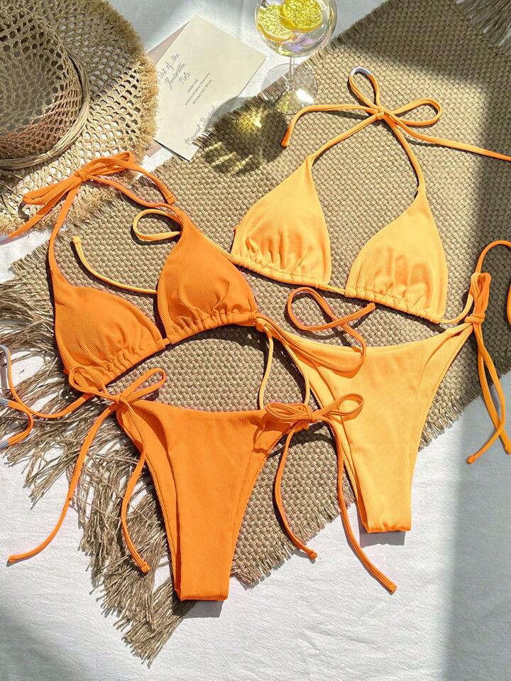 Halter Bikini Swimsuit Set