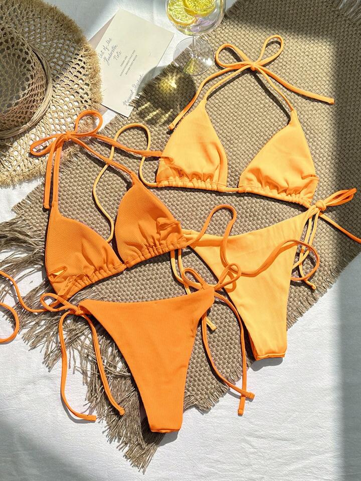 Halter Bikini Swimsuit Set