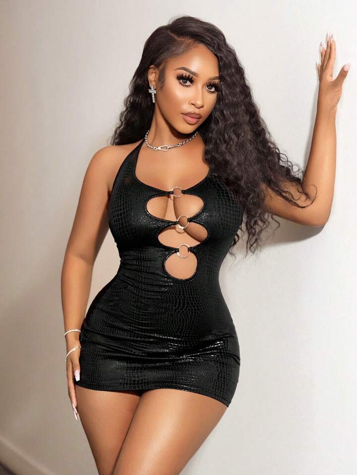 Hollow Out Mini Dress