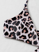 Load image into Gallery viewer, Leopard Cross Halter Tie Side Bikini Swimsuit
